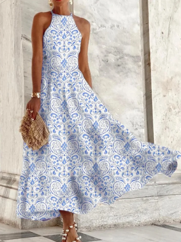 Women's Classic Summer Dress - Short Sleeve Elegant Design