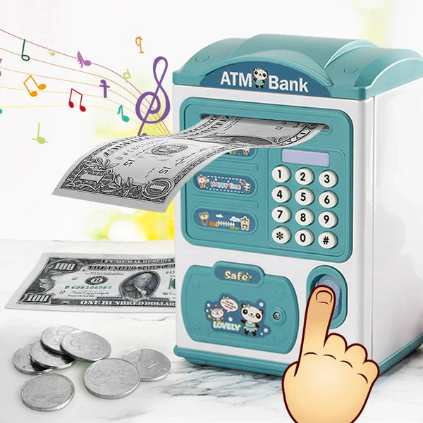 Mini ATM Savings Bank – Electronic Coin Box with Password for Kids