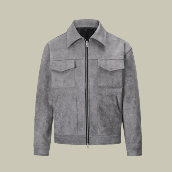 Men's Oversized Suede Jacket