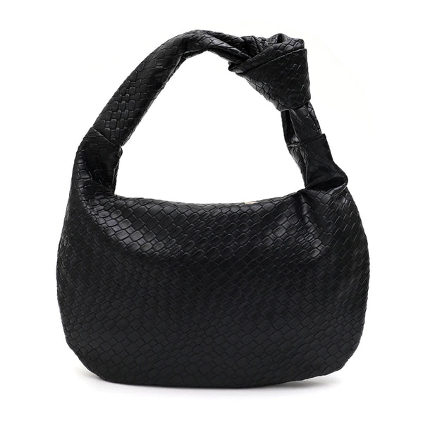 Woven Vegan Leather Bag